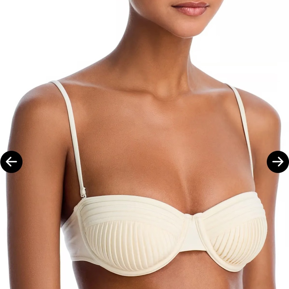 Brand New with Tags- Elegant Cream Strapless Bikini Top